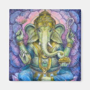 Aimant carré de Lotus Ganesha