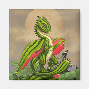 Aimant carré de pastèque Dragon