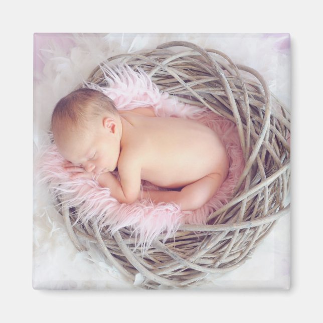 Aimant carré de photo personnalisée (Devant)