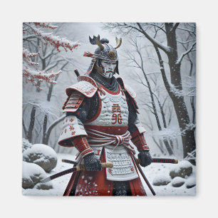 aimant carré de Samouraï japonais