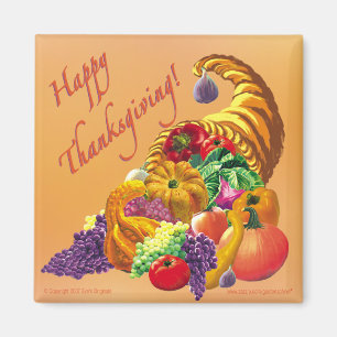 Aimant carré de THANKSGIVING