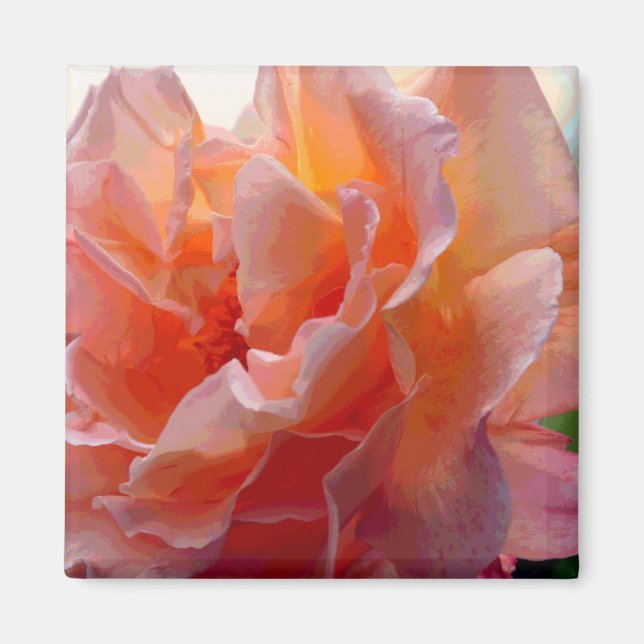 Aimant Carré d'expression de couleur rose (Devant)
