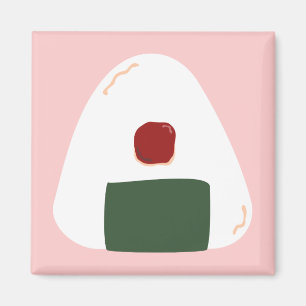 Aimant carré du ~Pink ver.~ "de ♥ d'Onigiri"