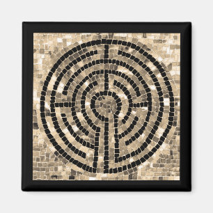Aimant carré LABYRINTH V - Noir