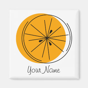 Aimant Carré magnétique Citrus Orange Name