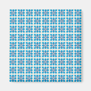 Aimant Carré motif de la mer géométrique moderne