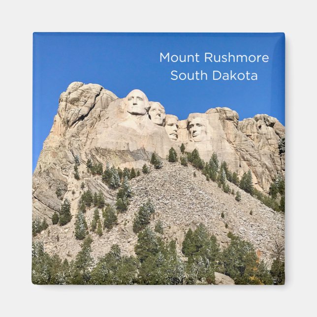 Aimant carré Mount Rushmore South Dakota 2" x 2" (Devant)
