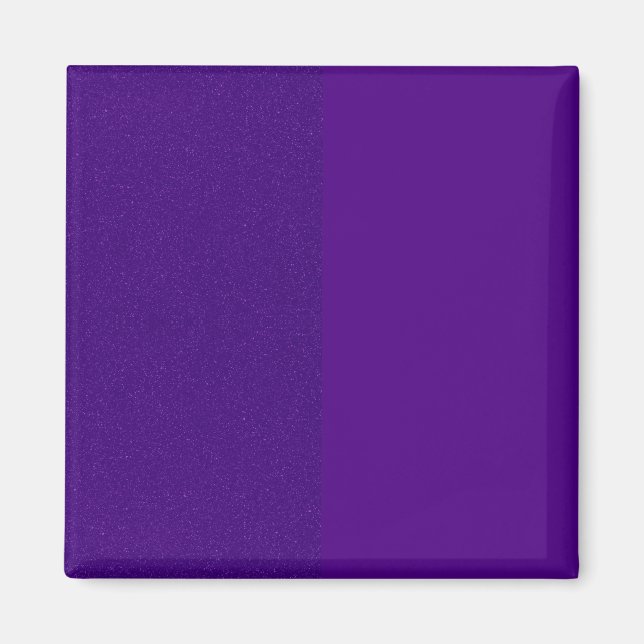 Aimant Carré violet à deux tons - personnalisable (Devant)