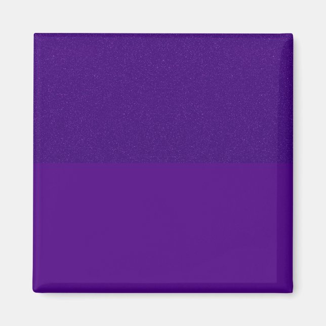 Aimant Carré violet à deux tons - personnalisable (Devant)