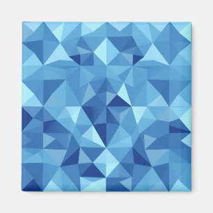 Aimant Carreau de mosaïque géométrique bleu motif
