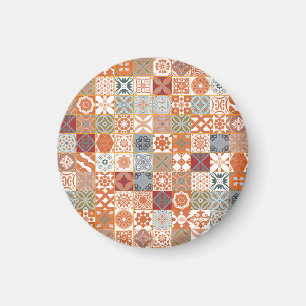Aimant Carreau marocain orange