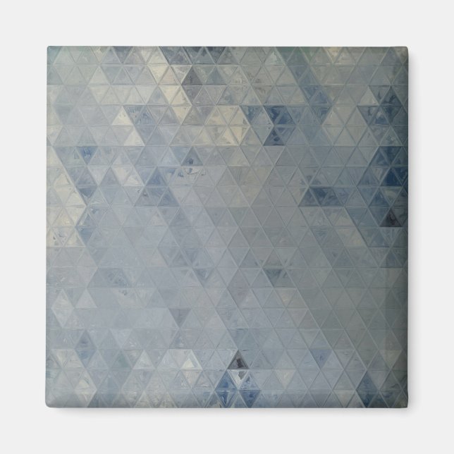 Aimant Carreaux de marbre gris et bleu en mosaïque (Devant)