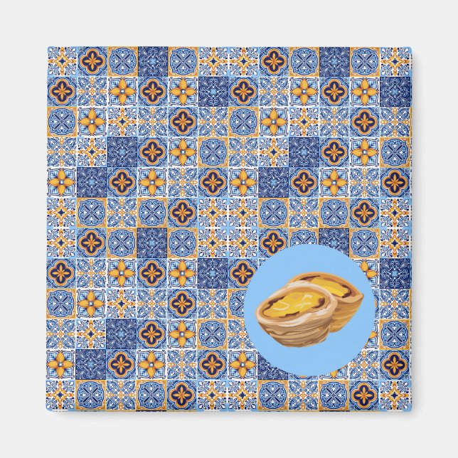 Aimant Carreaux de Pasteis de Nata (Devant)