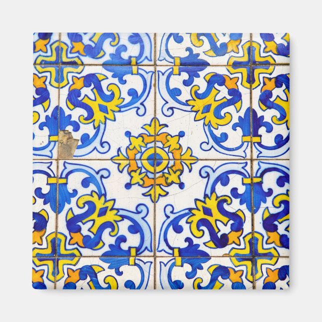 Aimant Carrelage en céramique Azulejos portugais (Devant)