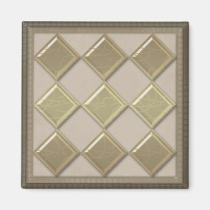 Aimant Carrelage en verre 3D couleur beige
