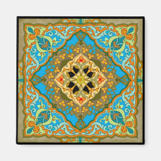 Aimant Carrelage marocain Vert or