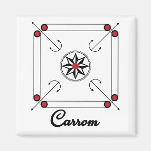 Aimant Carrom Board Indian Pakistani retro conception de 