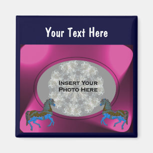 Aimant Carrousel coloré Chevaux Design Photo