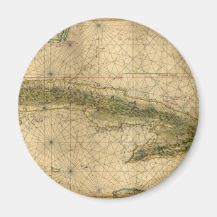 Aimant Carte 1639 historique du Cuba par Joan Vinckeboons