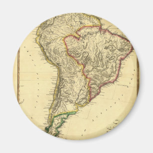 Aimant Carte 1817 de l'Amérique du Sud