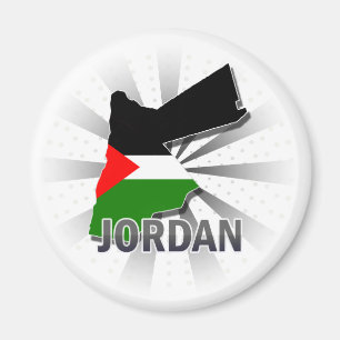 Aimant Carte 2,0 de drapeau de la Jordanie