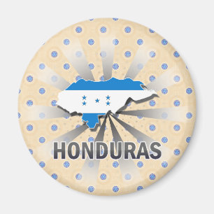 Aimant Carte 2,0 de drapeau du Honduras
