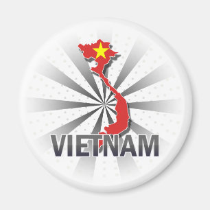 Aimant Carte 2,0 de drapeau du Vietnam