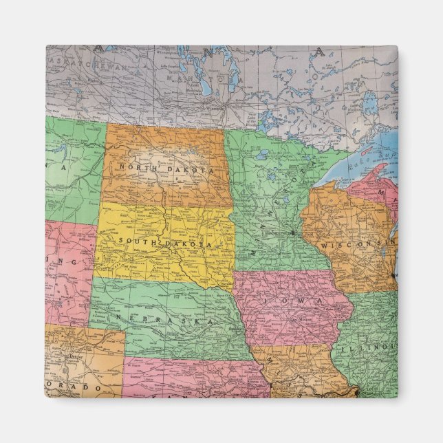 Aimant Carte 3 des États-Unis (Devant)