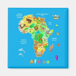 Aimant Carte africaine pour les enfants