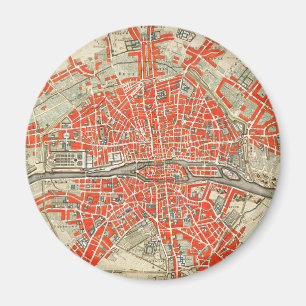 Aimant Carte ancienne de Paris France (1721–1774)