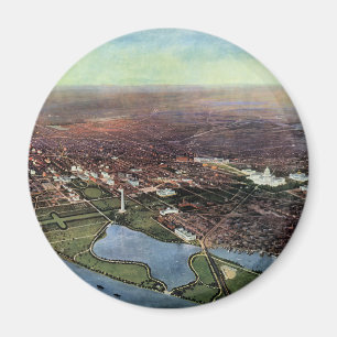 Aimant Carte ancienne de Washington DC et de la rivière P