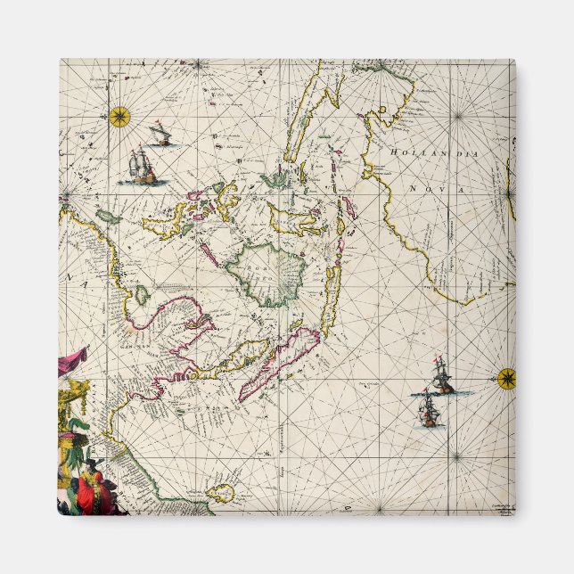 Aimant Carte antique des Indes orientales (Devant)