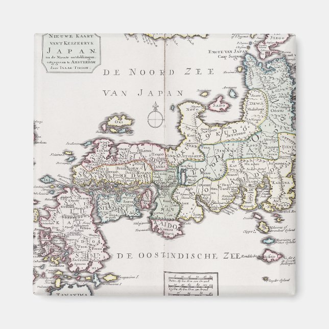 Aimant Carte antique du Japon | 1769 (Devant)