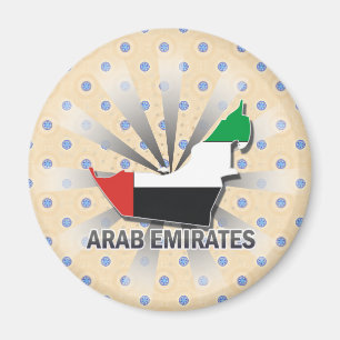 Aimant Carte arabe 2,0 de drapeau d'émirats