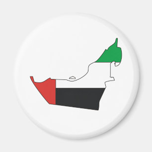Aimant Carte arabe de drapeau d'émirats normale