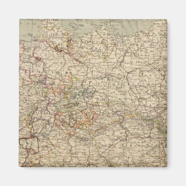 Aimant Carte Atlas Allemagne (Devant)