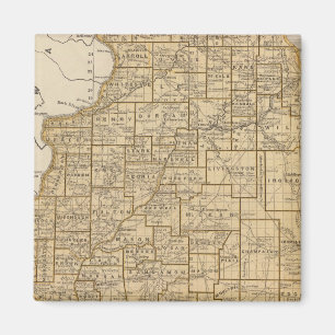Aimant Carte Atlas de l'Illinois