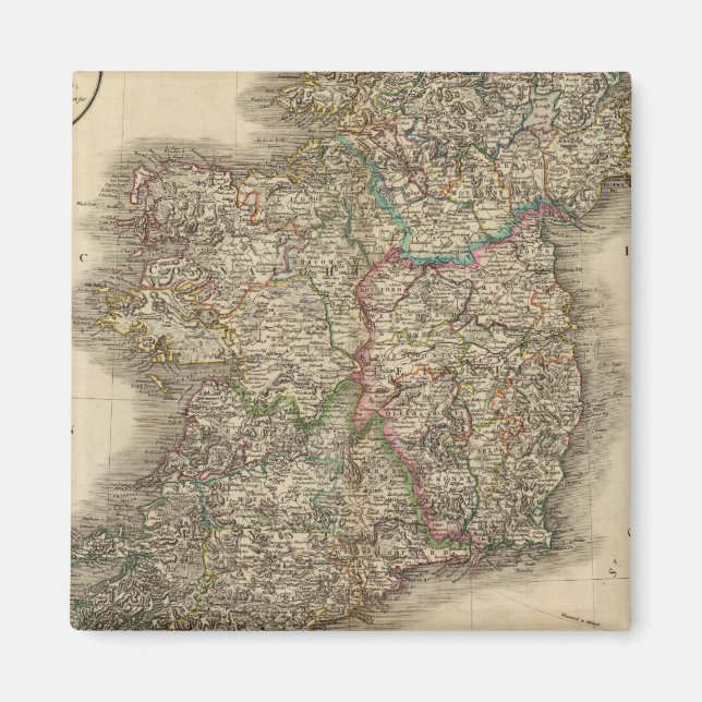 Aimant Carte Atlas irlandais (Devant)