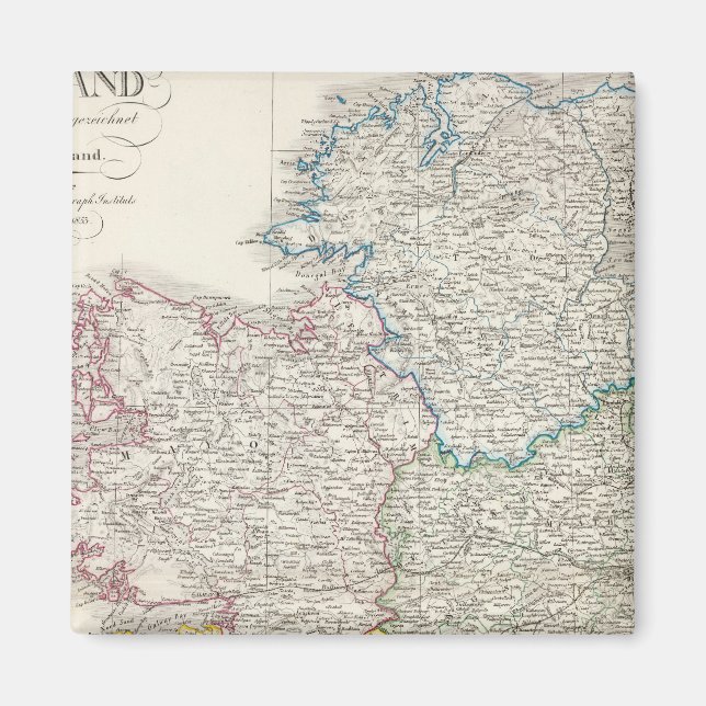 Aimant Carte Atlas irlandais (Devant)