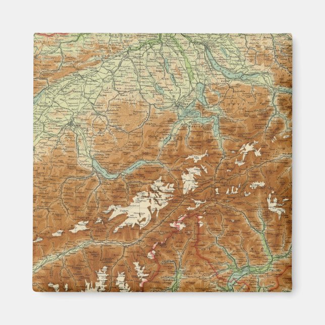 Aimant Carte Atlas Suisse (Devant)