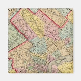 Aimant Carte Autour De La Ville De Philadelphie
