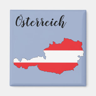 Aimant Carte autrichienne de drapeau d'Österreich
