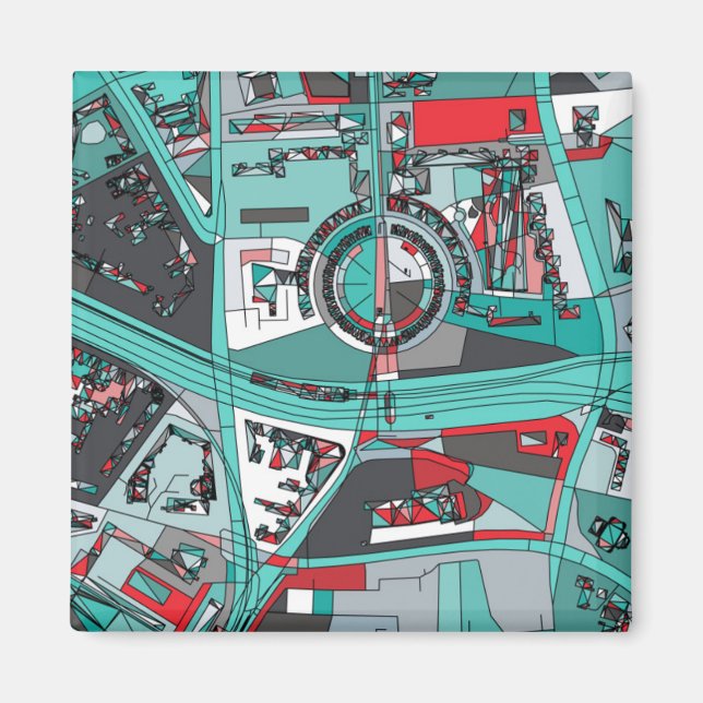 Aimant Carte Berlin, Allemagne (Devant)