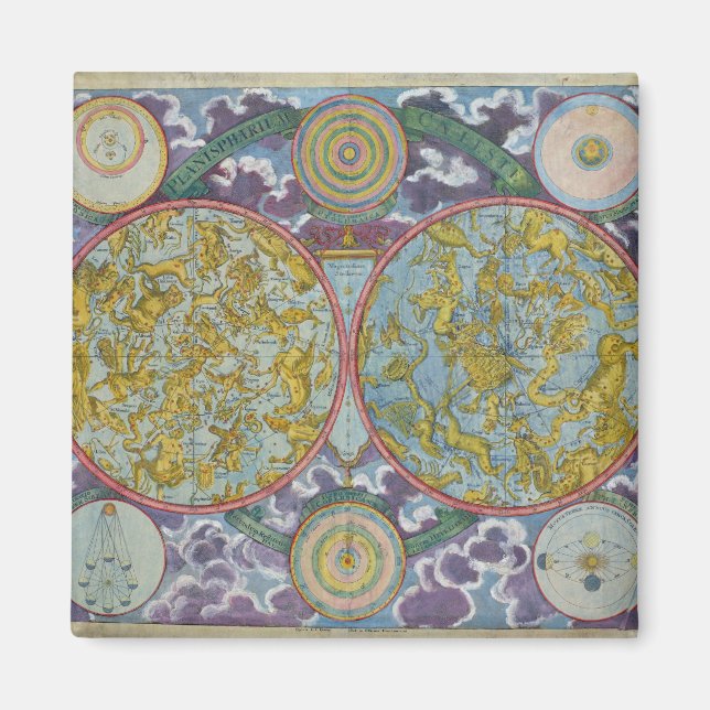Aimant Carte céleste des planètes (Devant)