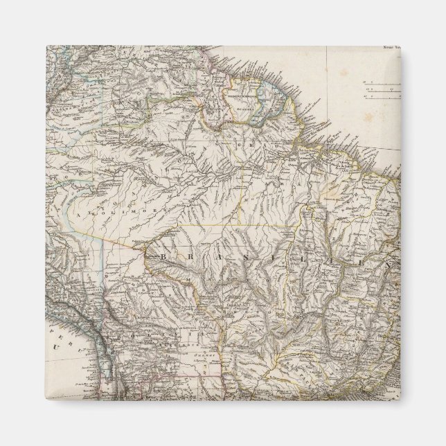 Aimant Carte composite de l'Amérique du Sud (Devant)