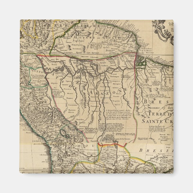 Aimant Carte composite de l'Amérique du Sud (Devant)