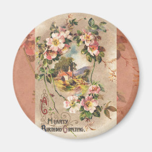 Aimant Carte d'anniversaire vintage