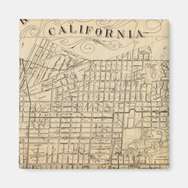 Aimant Carte de Berkeley, Californie (Devant)