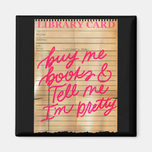 Aimant Carte de bibliothèque achète des livres et dit ros