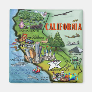 Aimant Carte de Californie